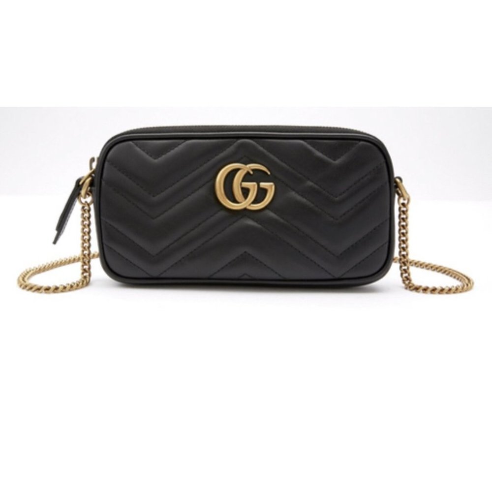 Gucci Matelasse Marmont Lion Trap zip around bag AUTHENTIC